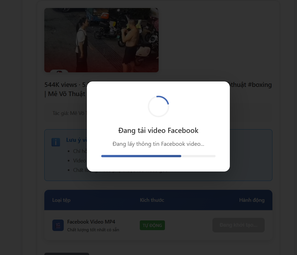 Đang tải video facebook - 1